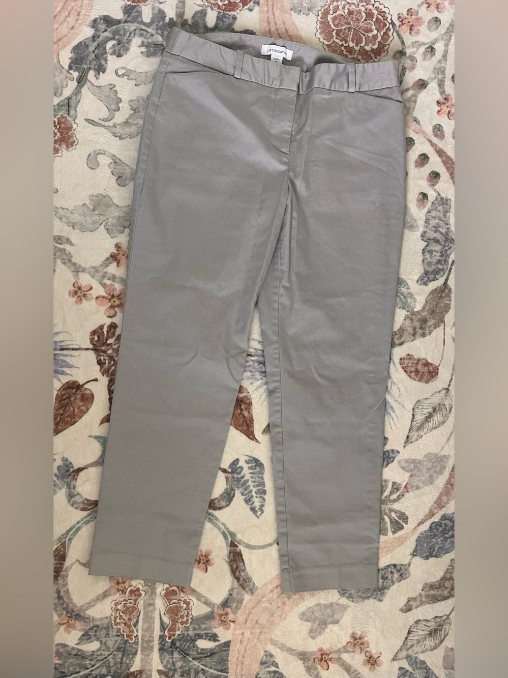 Liz Claiborne Light Gray Slim Chinos